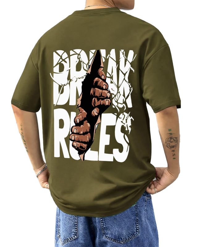AUSK Baggy Hip-Hop T-Shirt for Men - Graphic Printed T Shirts || Oversized Men Tshirt || T-Shirts