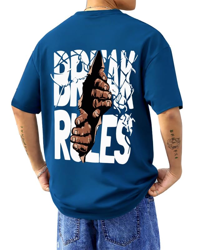 AUSK Baggy Hip-Hop T-Shirt for Men - Graphic Printed T Shirts || Oversized Men Tshirt || T-Shirts