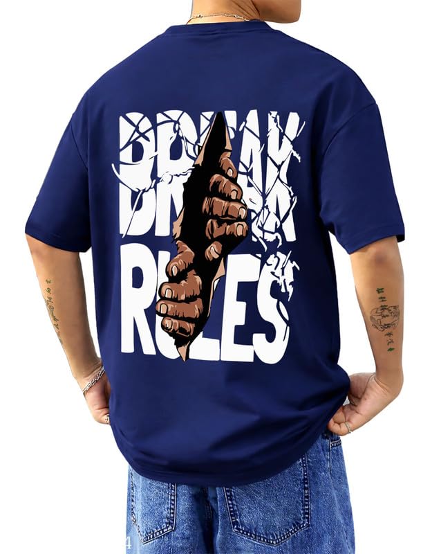 AUSK Baggy Hip-Hop T-Shirt for Men - Graphic Printed T Shirts || Oversized Men Tshirt || T-Shirts