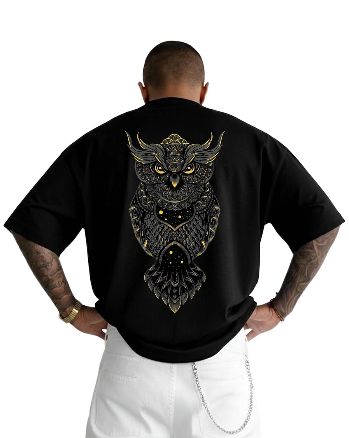 AUSK Baggy Hip-Hop T-Shirt for Men - Graphic Printed T Shirts || Oversized Men Tshirt || T-Shirts