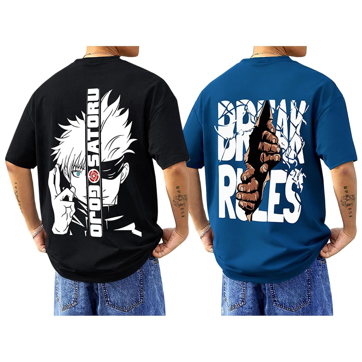 AUSK Baggy Hip-Hop T-Shirt for Men - Graphic Printed T Shirts || Oversized Men Tshirt || T-Shirts