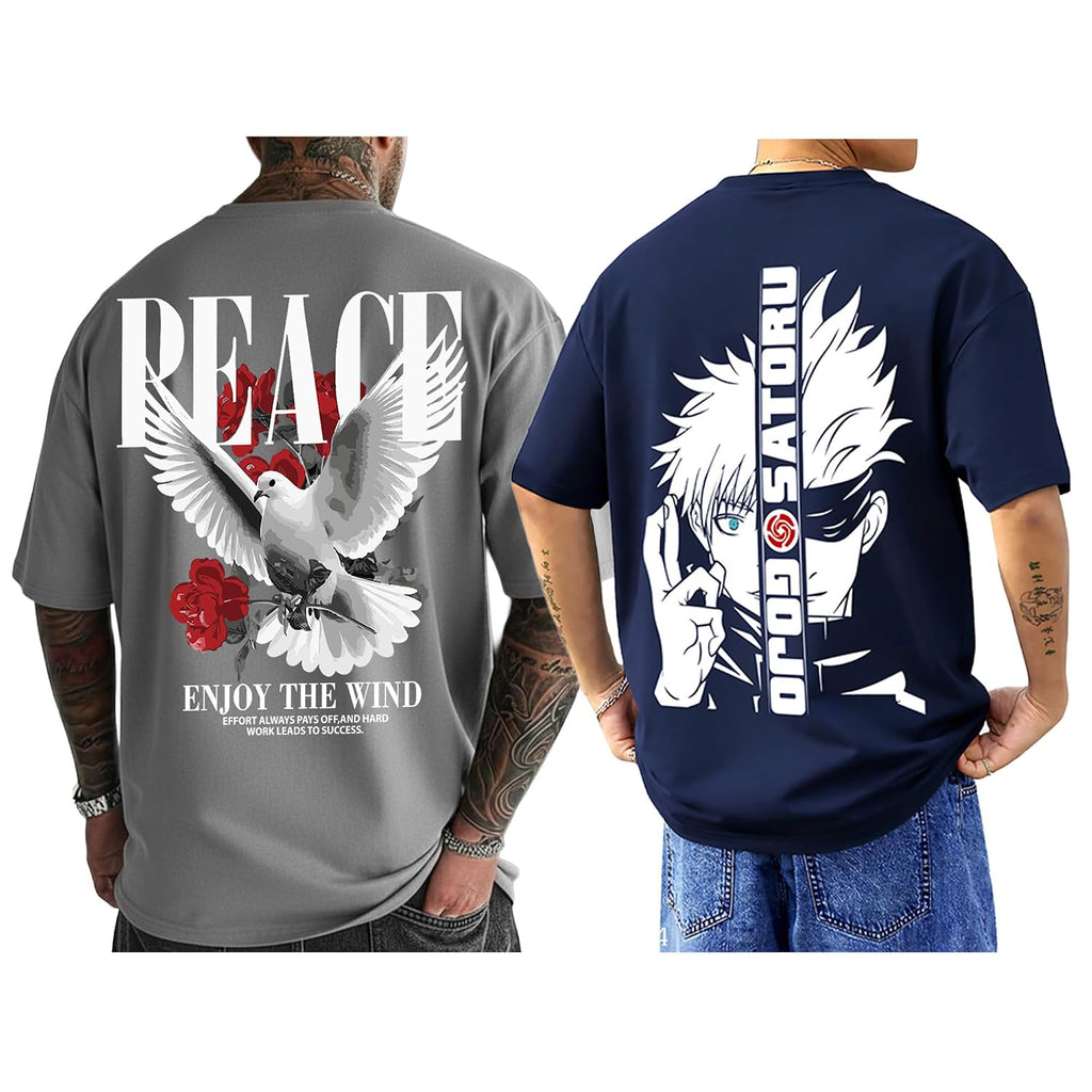 AUSK Baggy Hip-Hop T-Shirt for Men - Graphic Printed T Shirts || Oversized Men Tshirt || T-Shirts