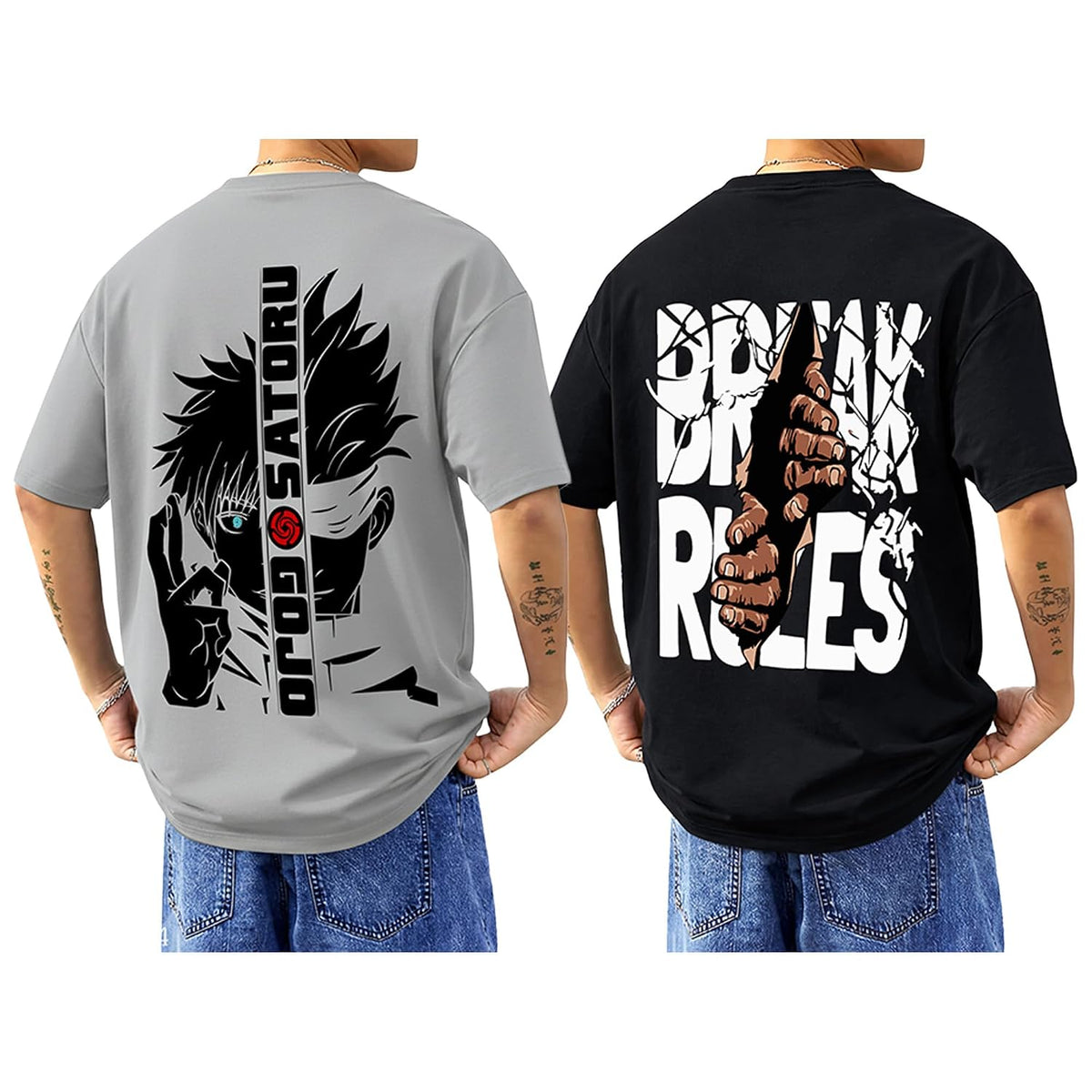 AUSK Baggy Hip-Hop T-Shirt for Men - Graphic Printed T Shirts || Oversized Men Tshirt || T-Shirts