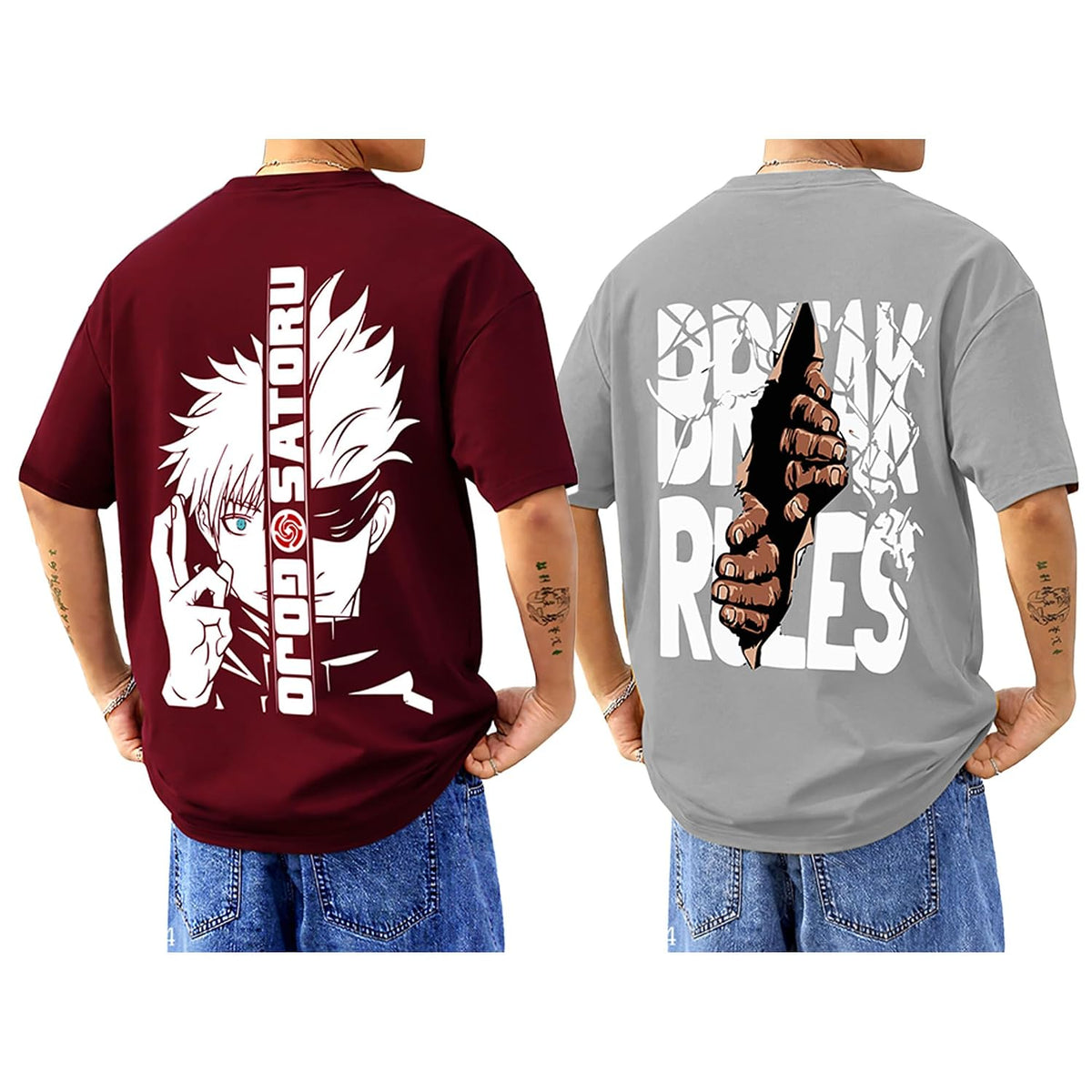 AUSK Baggy Hip-Hop T-Shirt for Men - Graphic Printed T Shirts || Oversized Men Tshirt || T-Shirts